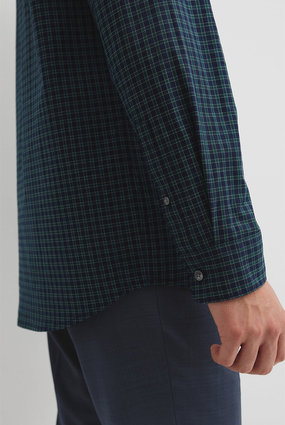 Slim Fit Cotton Check Shirt