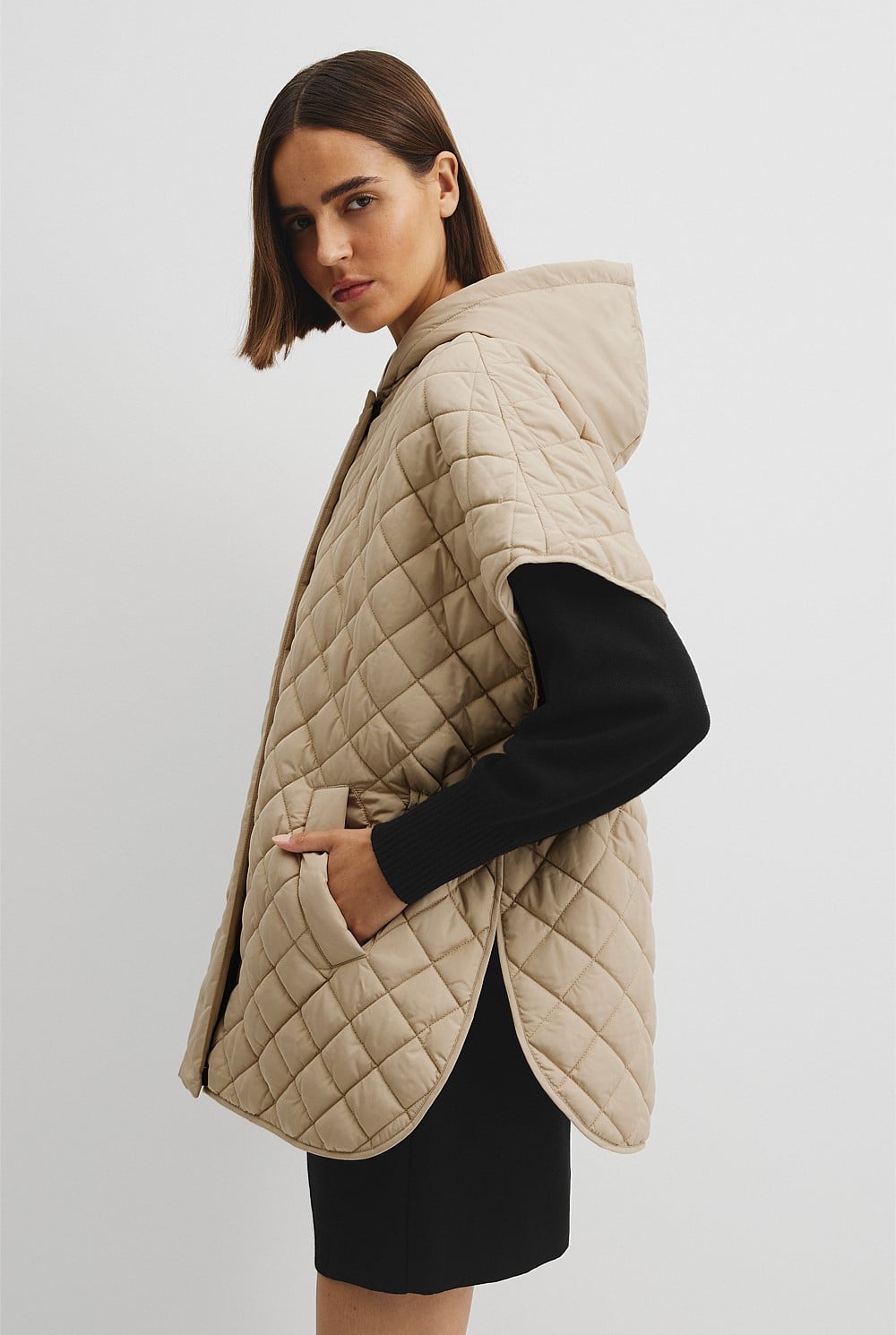 Reverse Quilted Poncho
