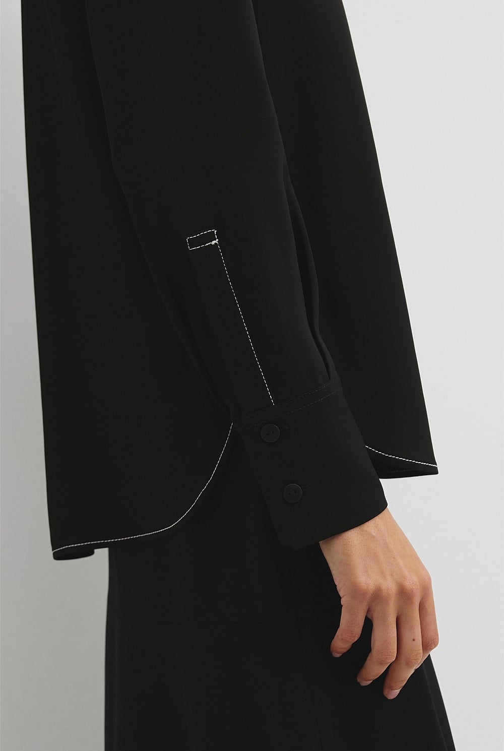 Button Through Crepe Shirt