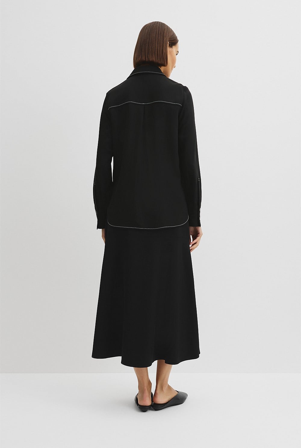 Button Through Crepe Shirt