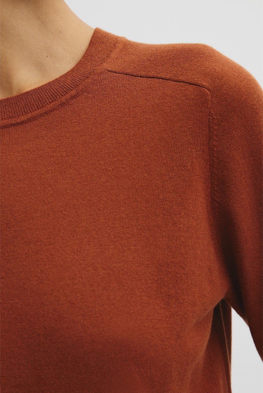 Organically Grown Cotton Blend Cashmere Blend T-Shirt