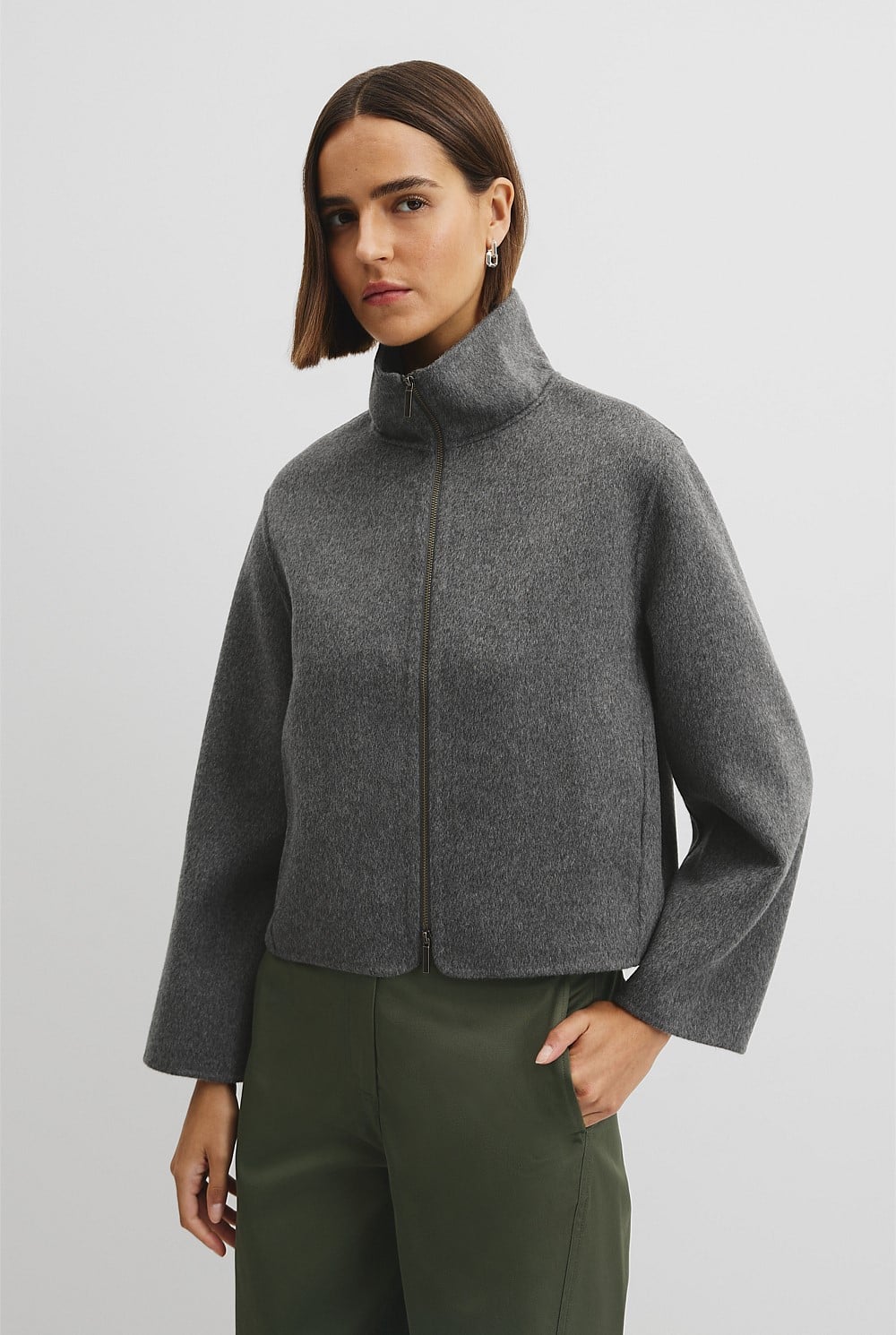 Zip Through Crop Jacket