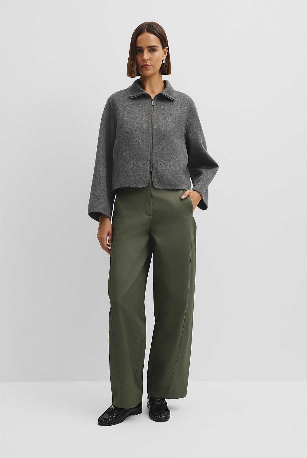 Zip Through Crop Jacket