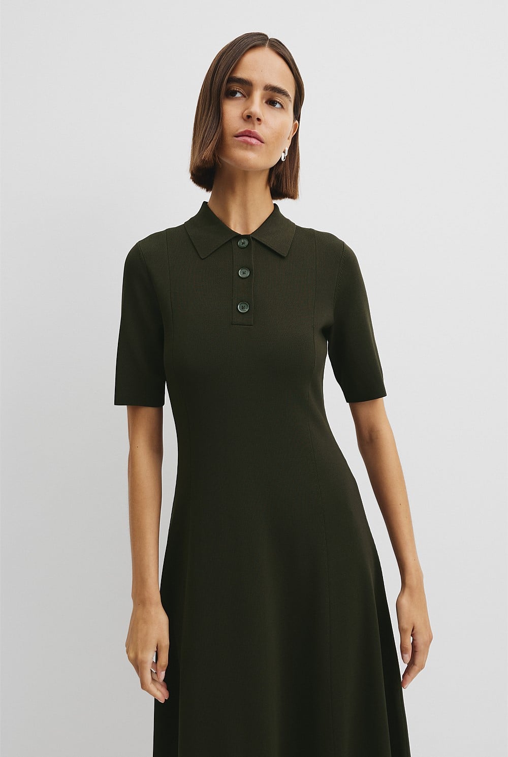 Compact Knit Midi Dress