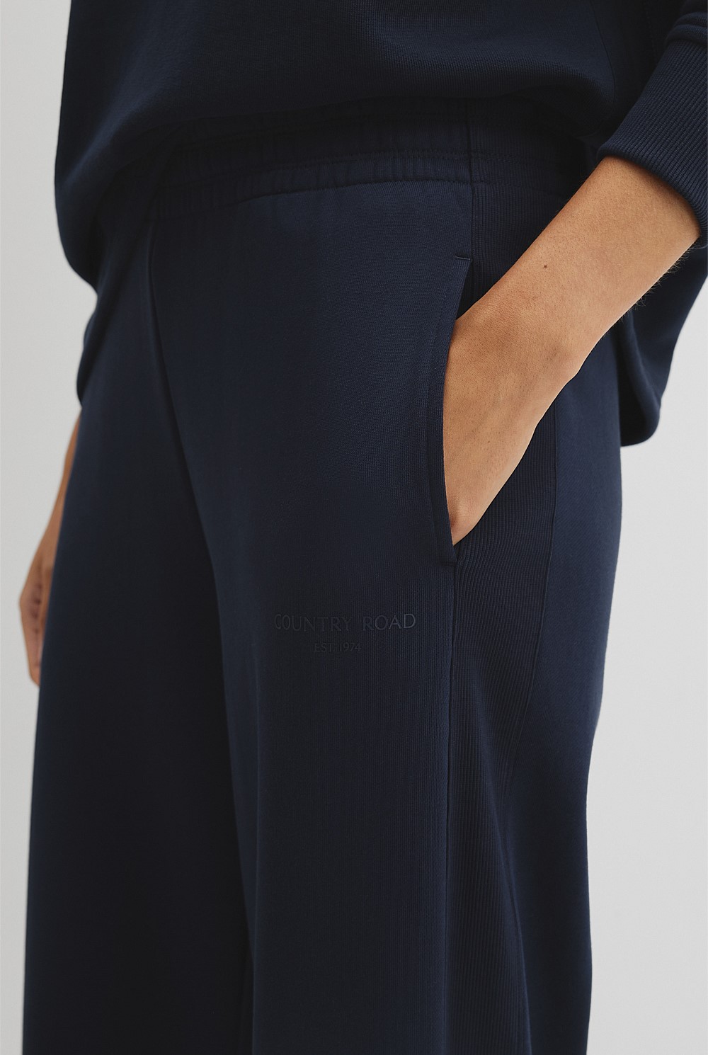 Australian Good Earth Cotton Straight Leg Track Pant