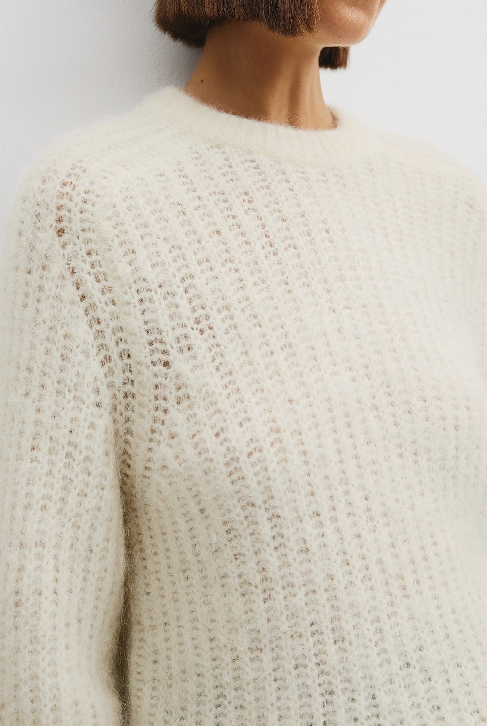Fluffy Crew Neck Knit