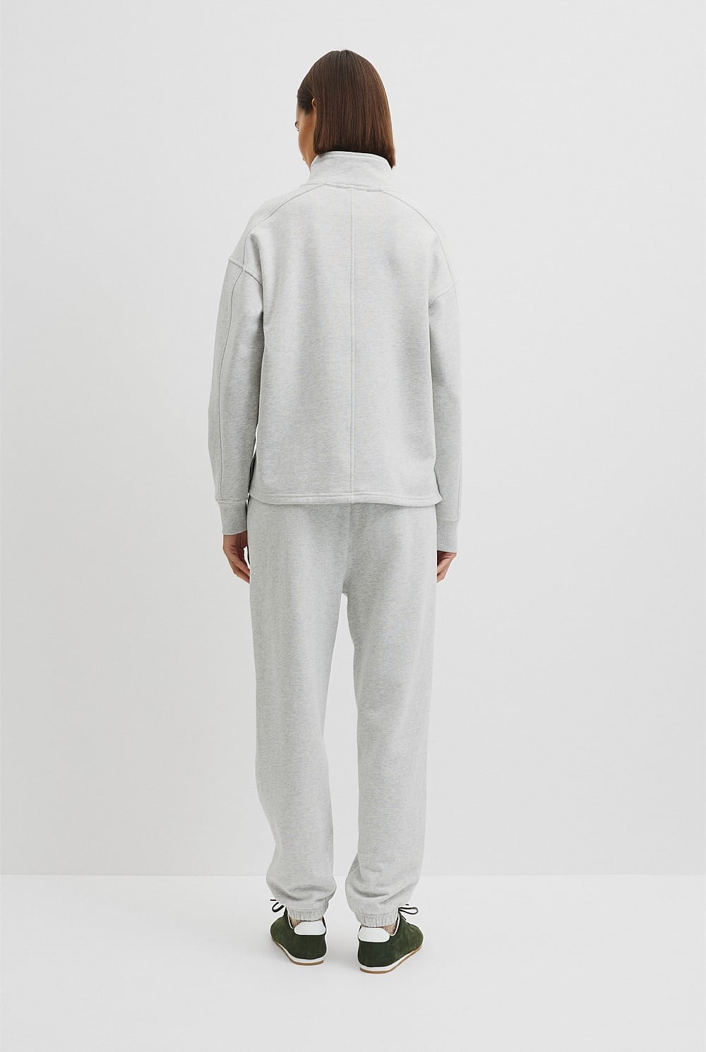 Australian Good Earth Cotton Zip Neck Sweat