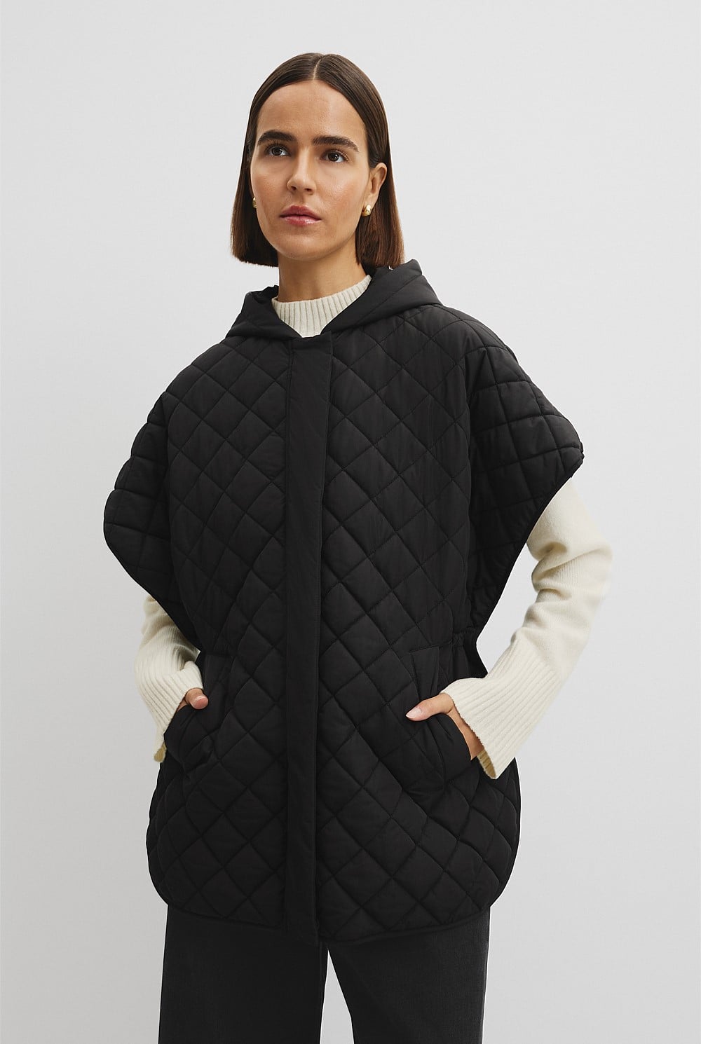 Reverse Quilted Poncho