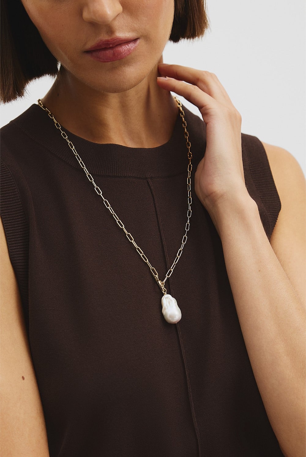 Lila Freshwater Pearl Long Necklace