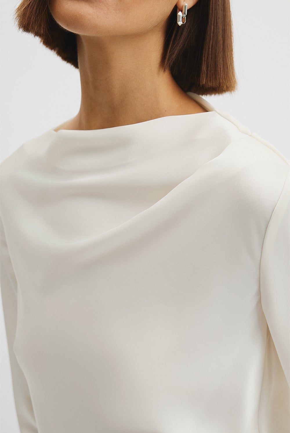 Draped Long Sleeve Shirt