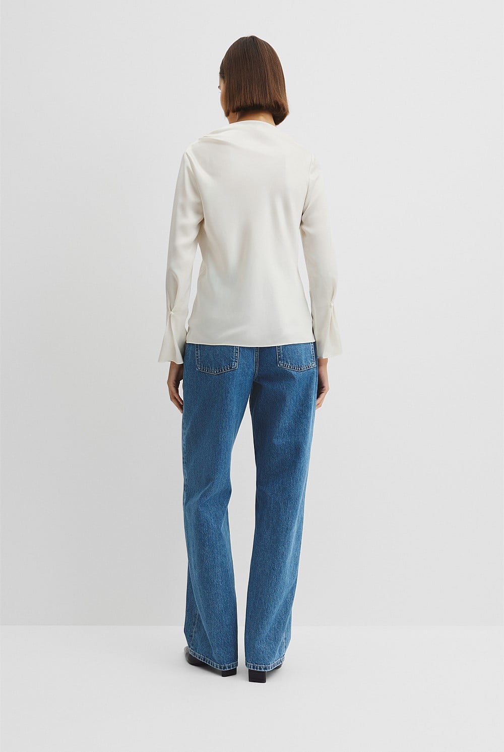 Draped Long Sleeve Shirt