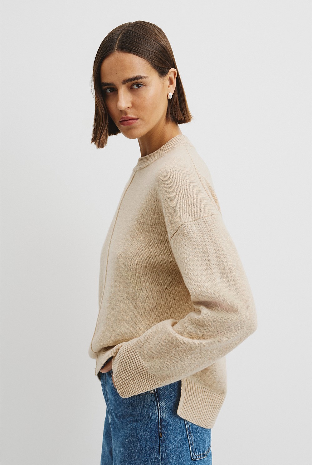 Merino Wool Crew Neck Knit