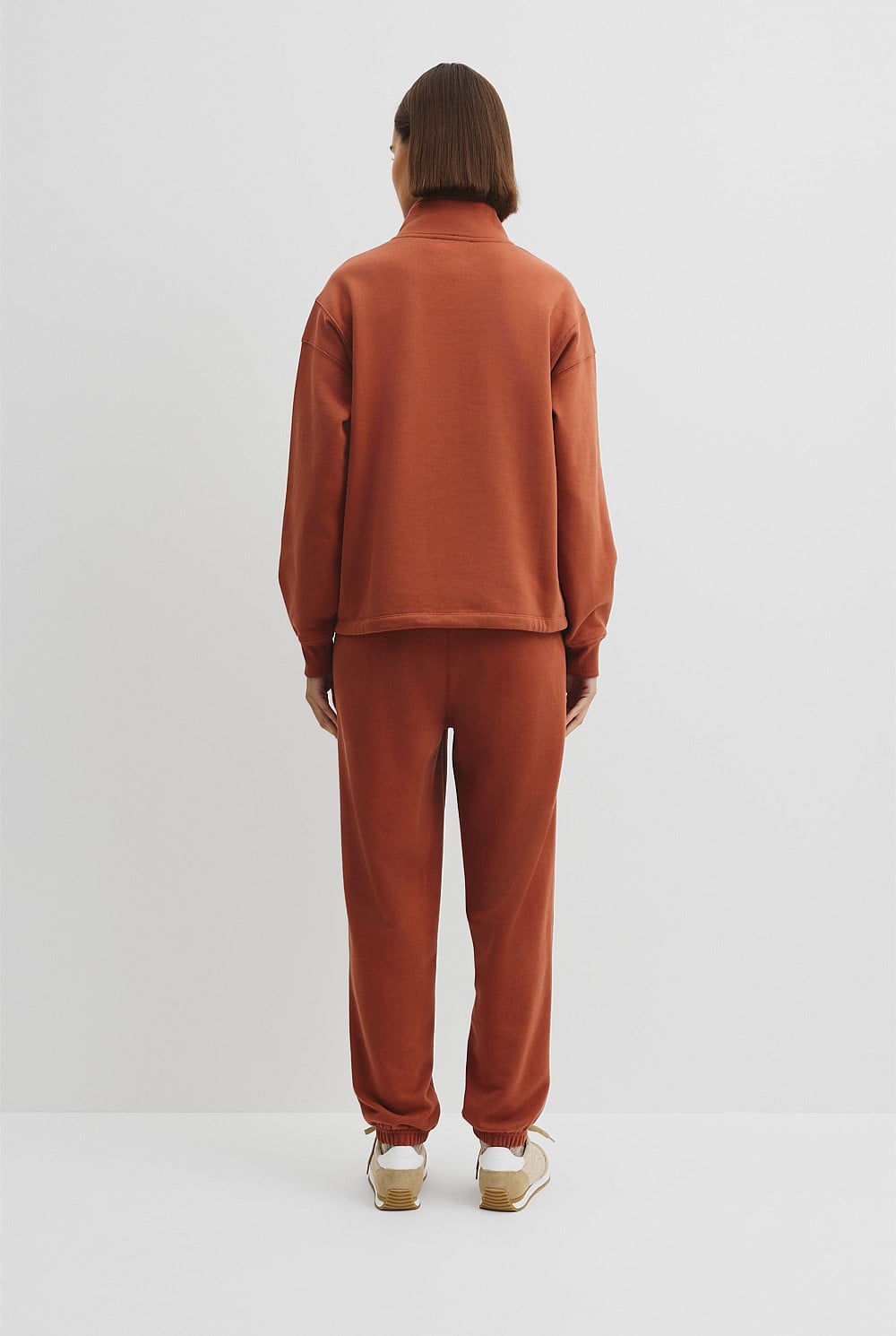 Australian Good Earth Cotton Draw Cord Zip Sweat