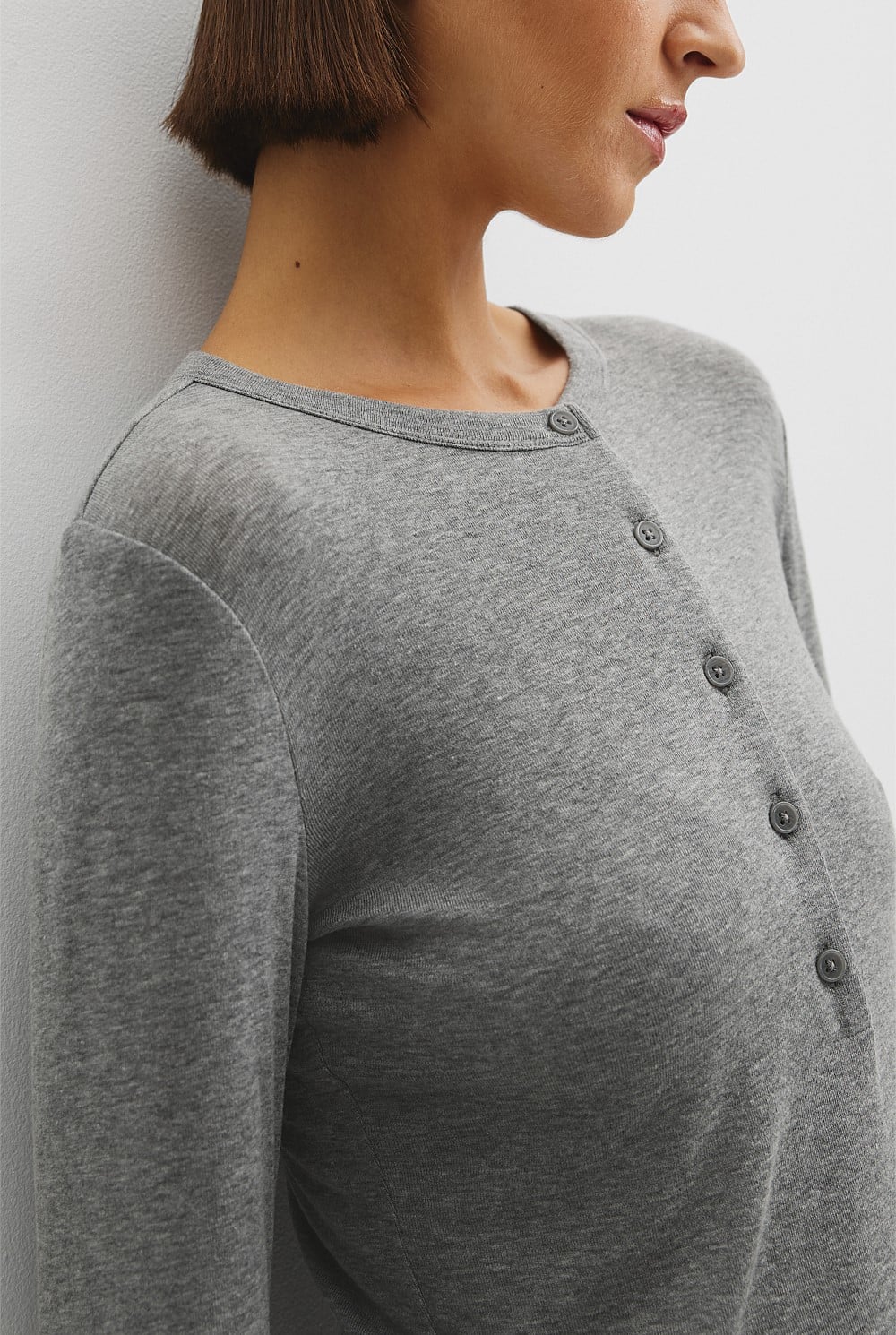 Soft Henley Longsleeve Top