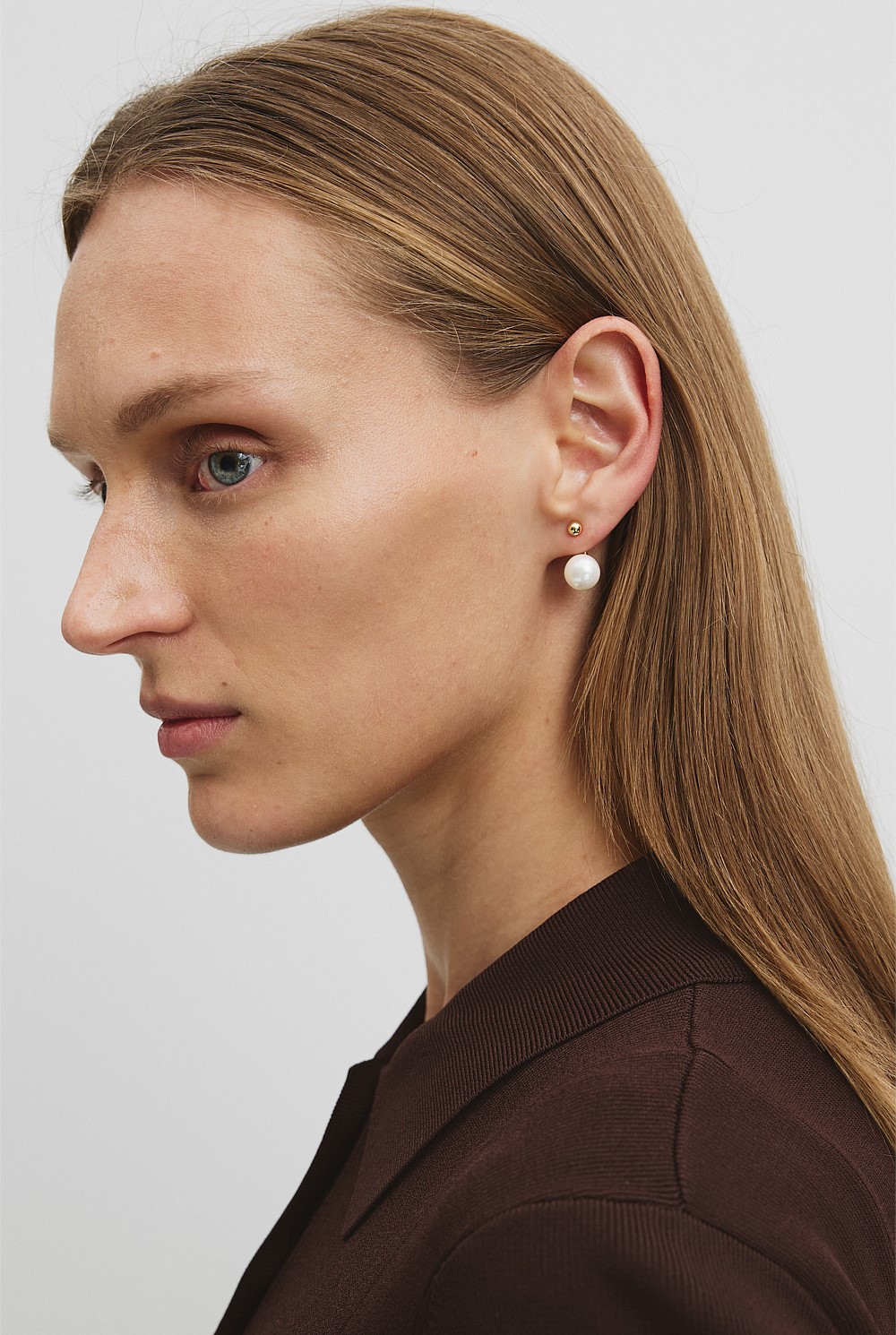 Ariel Pearl Drop Stud