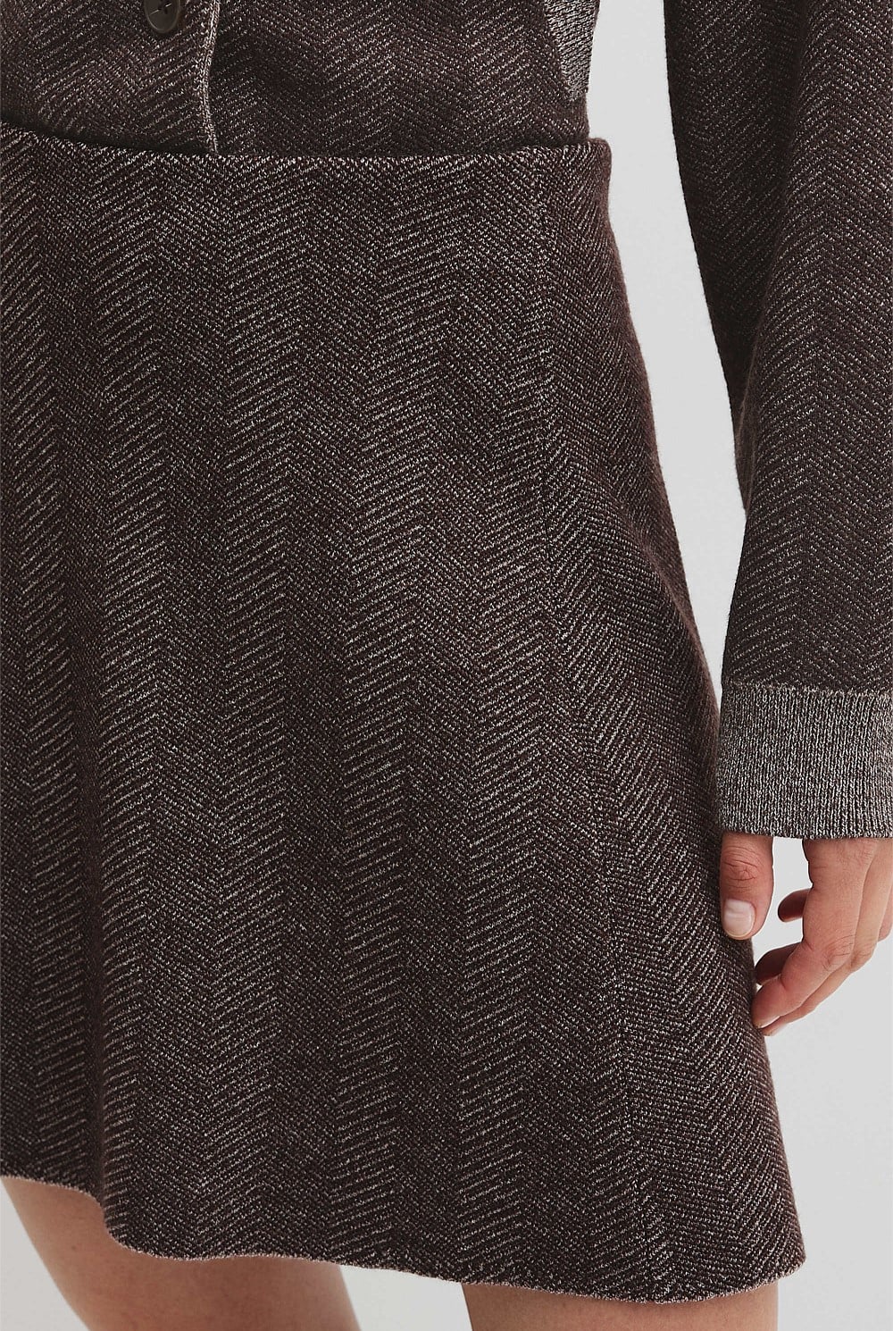 Herringbone Knit Skirt