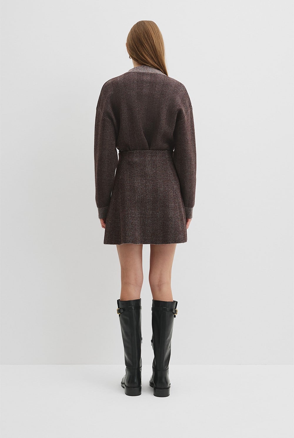 Herringbone Knit Skirt