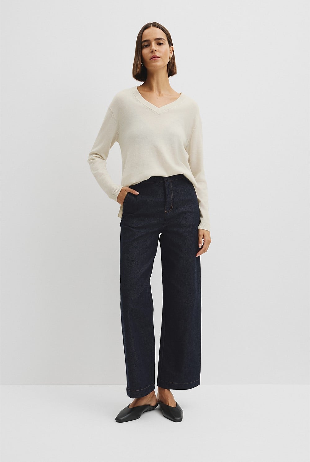 Lightweight Merino V-Neck Knit