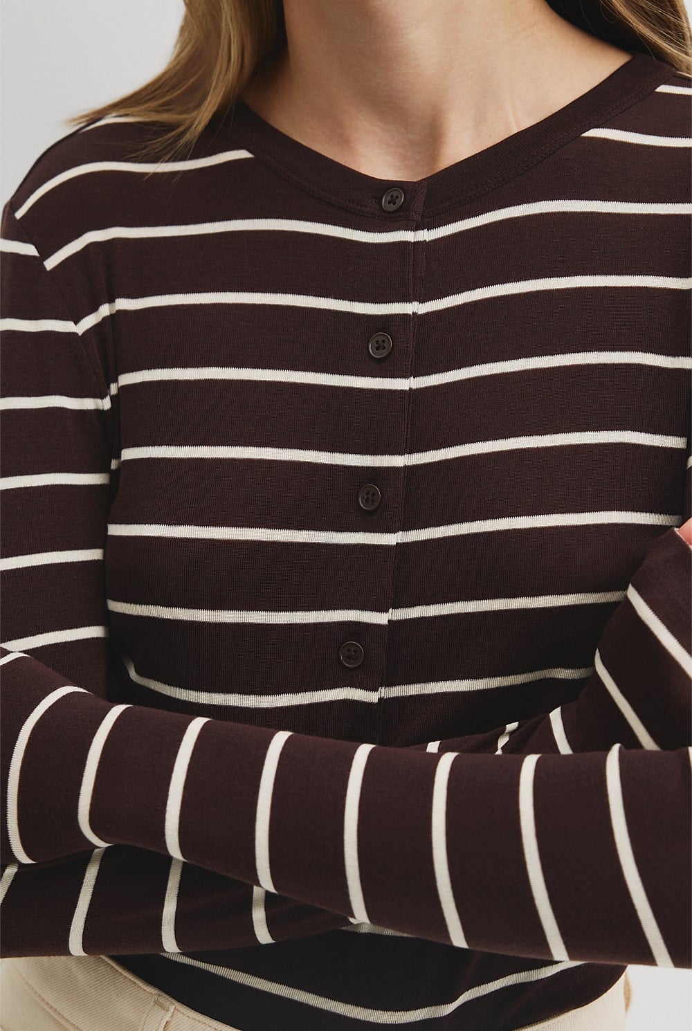 Soft Henley Longsleeve Top