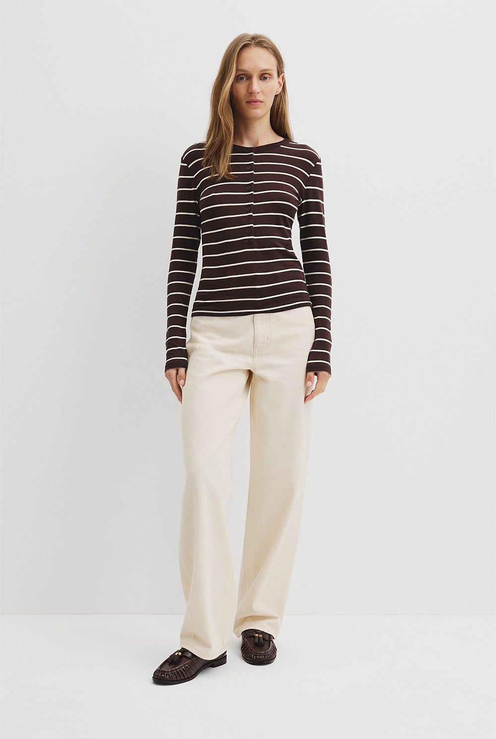 Soft Henley Longsleeve Top