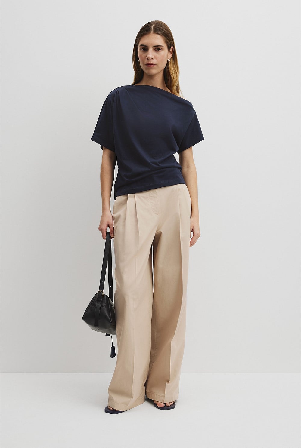 Australian Cotton One Shoulder T-Shirt
