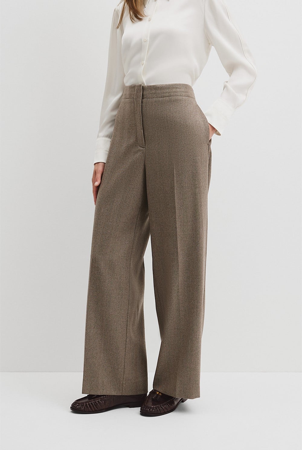 Wool Herringbone Pant