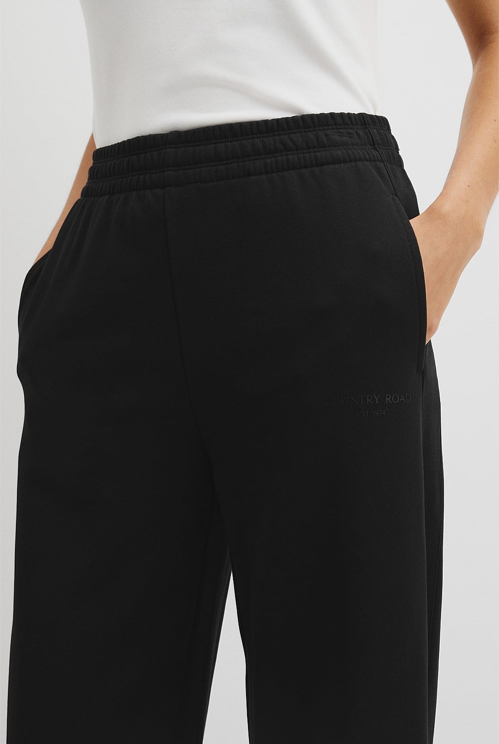 Australian Good Earth Cotton Straight Leg Track Pant