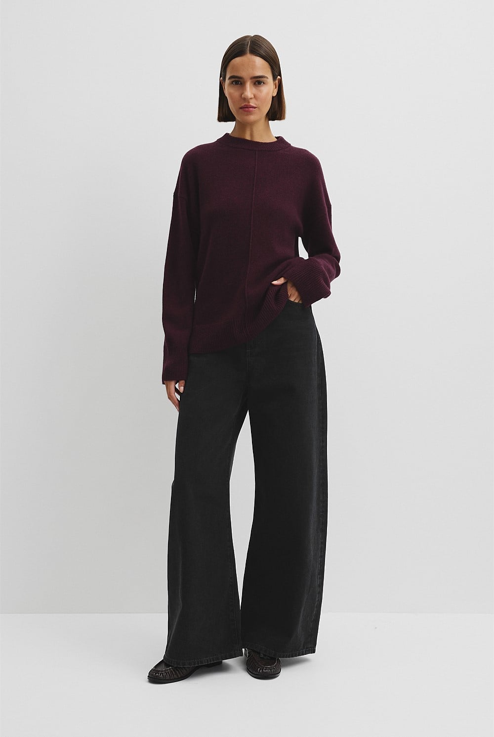 Merino Wool Crew Neck Knit