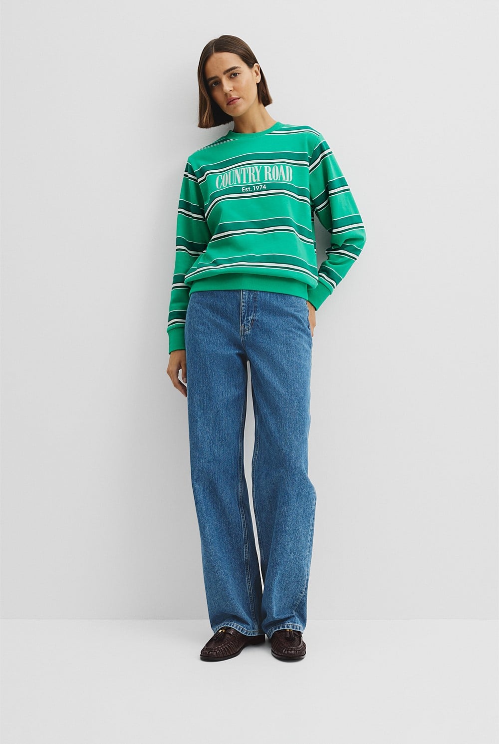 Australian Cotton Stripe Heritage Sweat