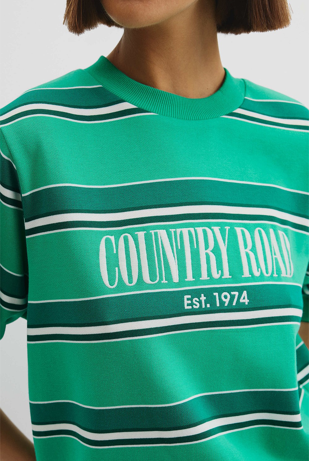 Australian Cotton Stripe Heritage Sweat