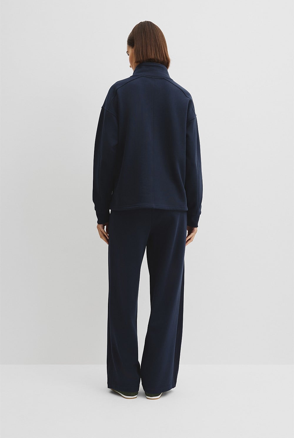 Australian Good Earth Cotton Zip Neck Sweat