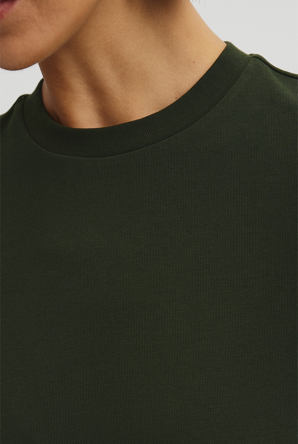 Australian Cotton Blend Fitted T-Shirt