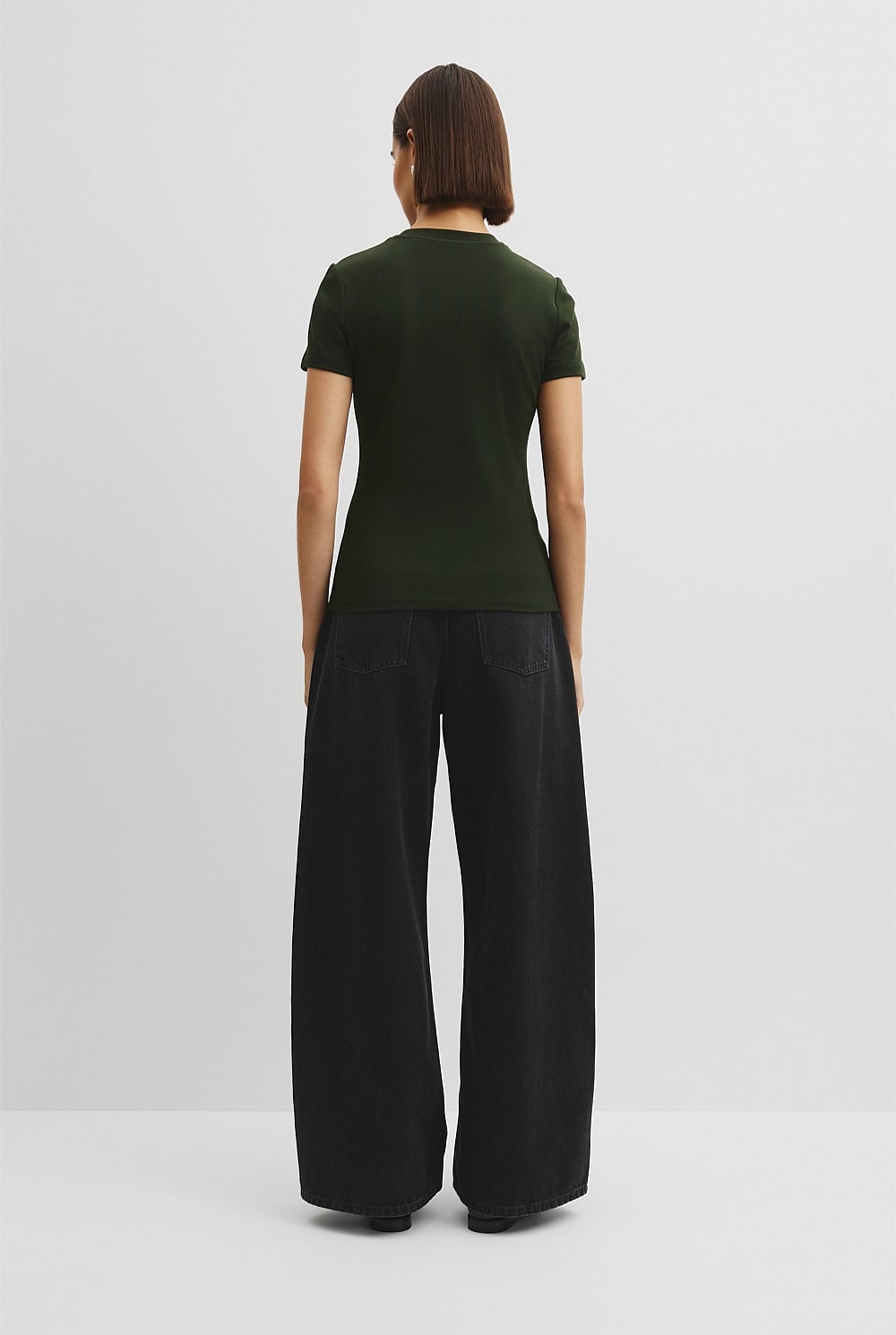 Australian Cotton Blend Fitted T-Shirt