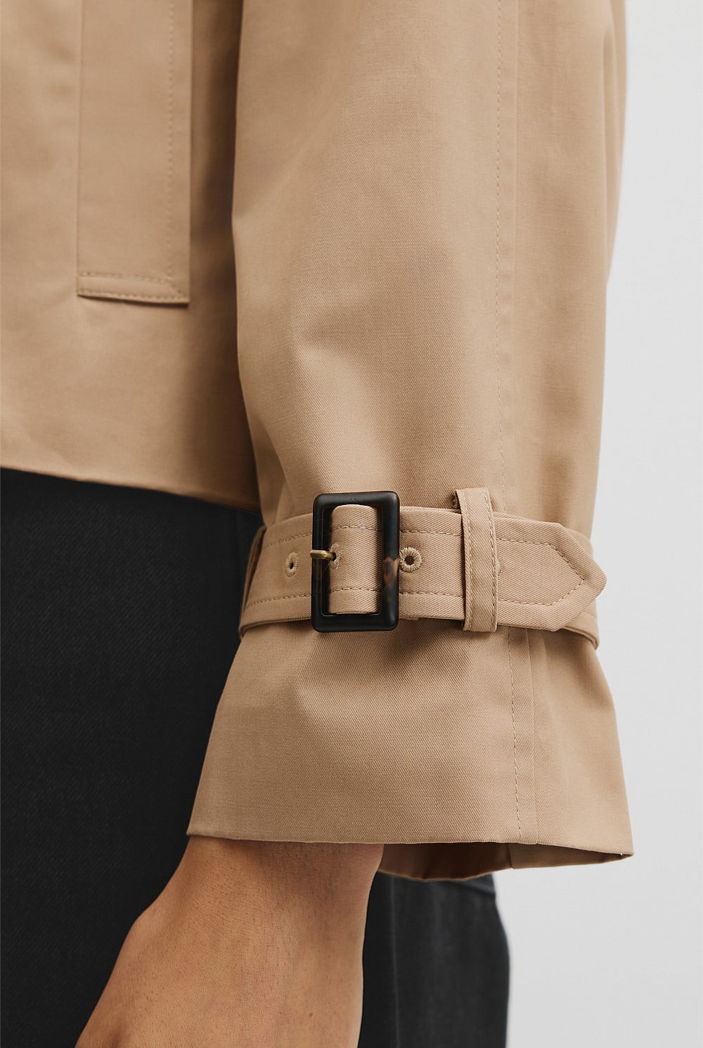 Crop Swing Trench Jacket