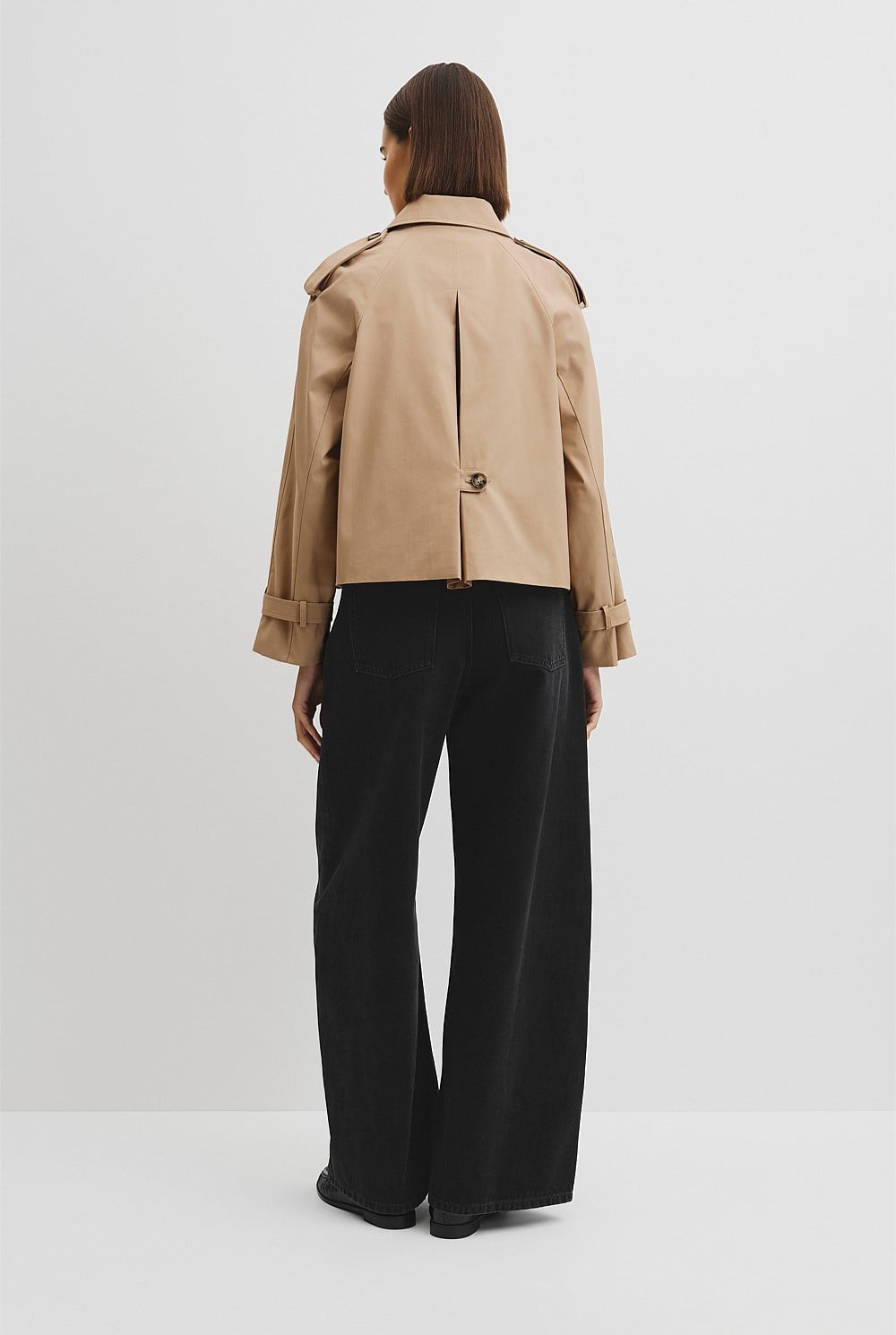 Crop Swing Trench Jacket