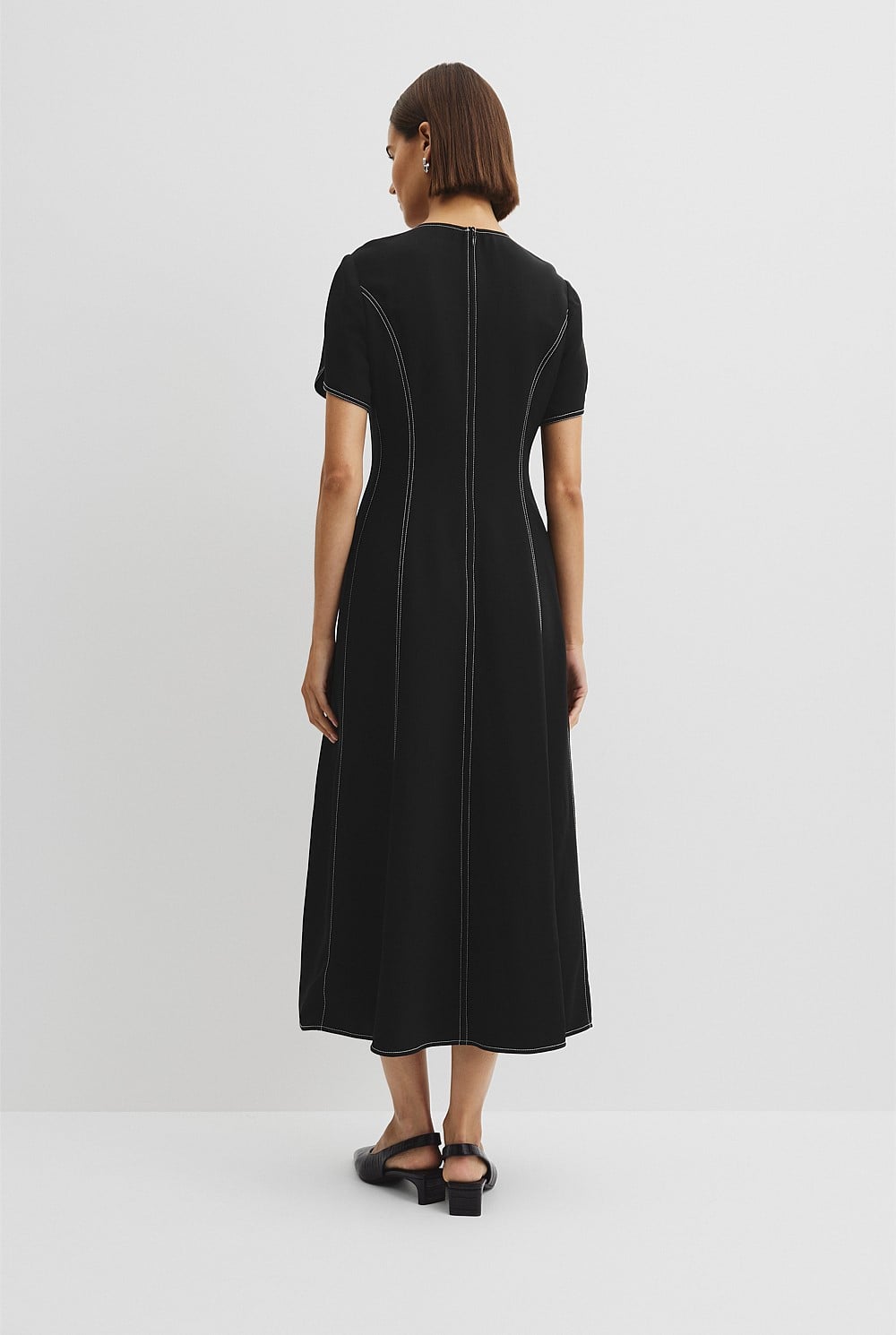 Crepe Midi Dress