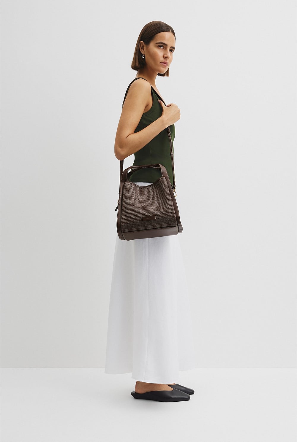 Middle Zip Crossbody Bag