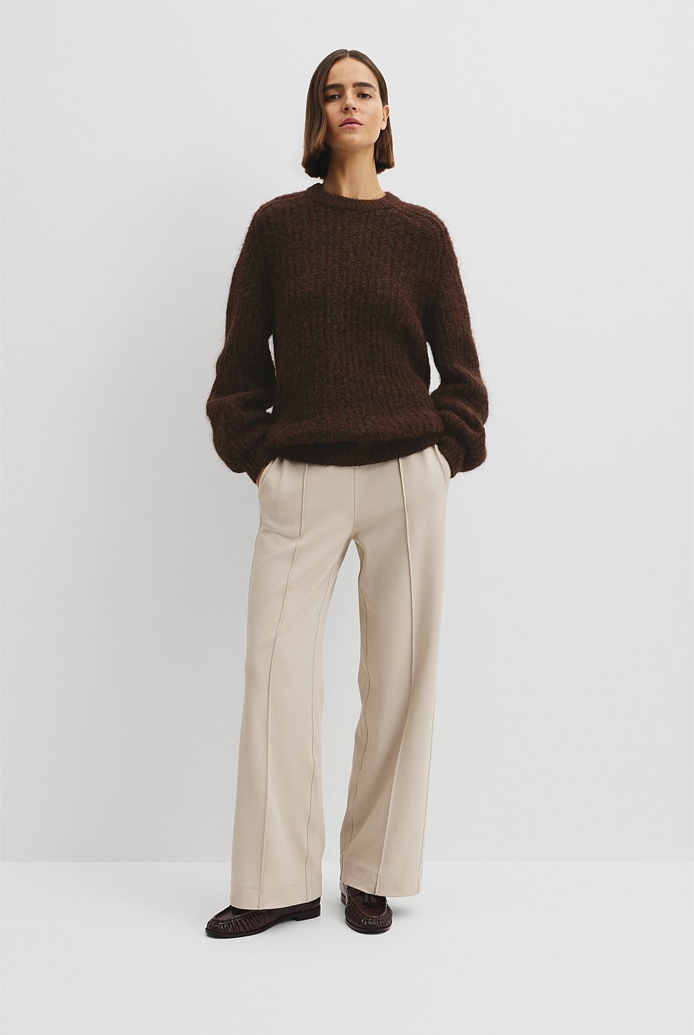 Fluffy Crew Neck Knit