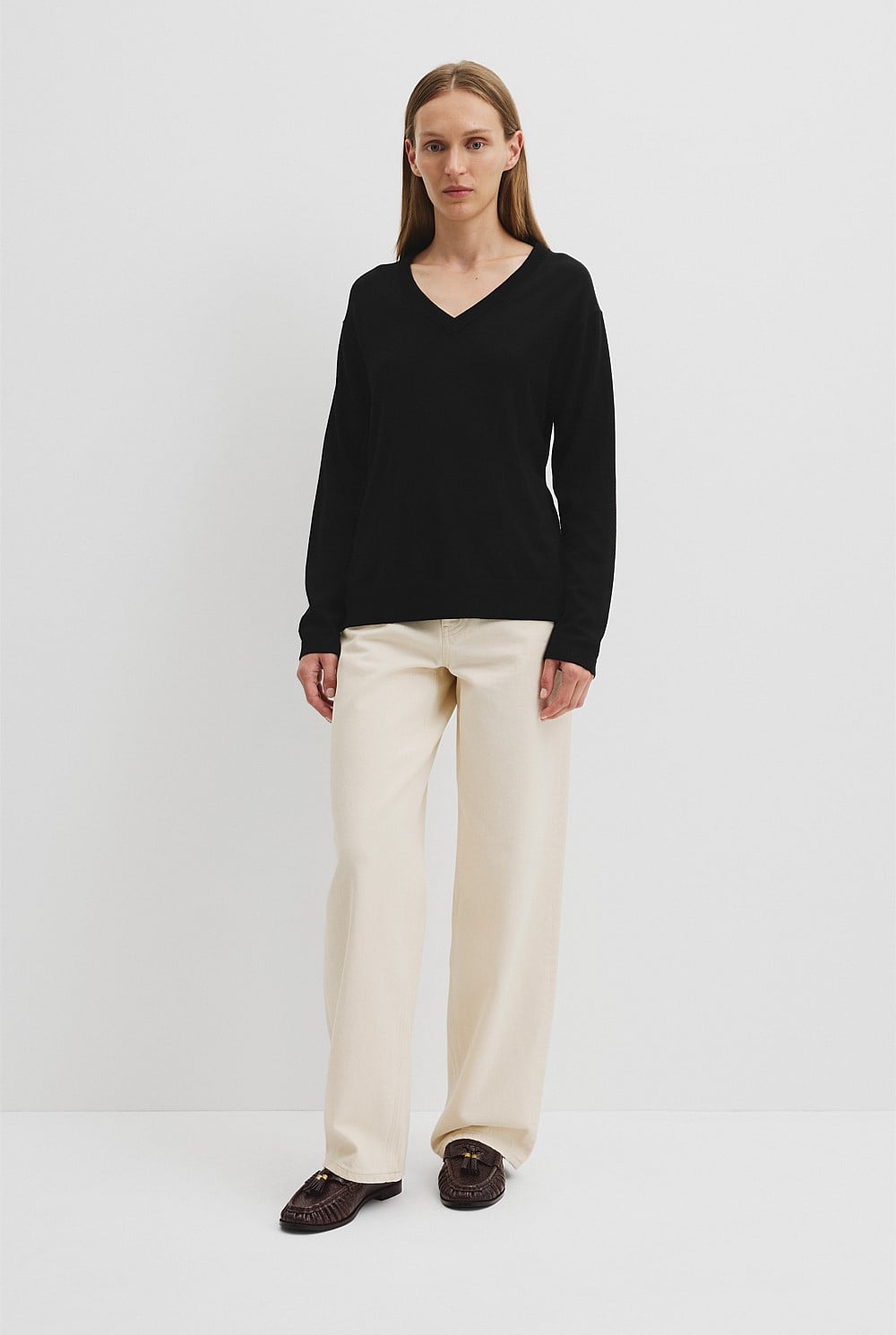 Lightweight Merino V-Neck Knit