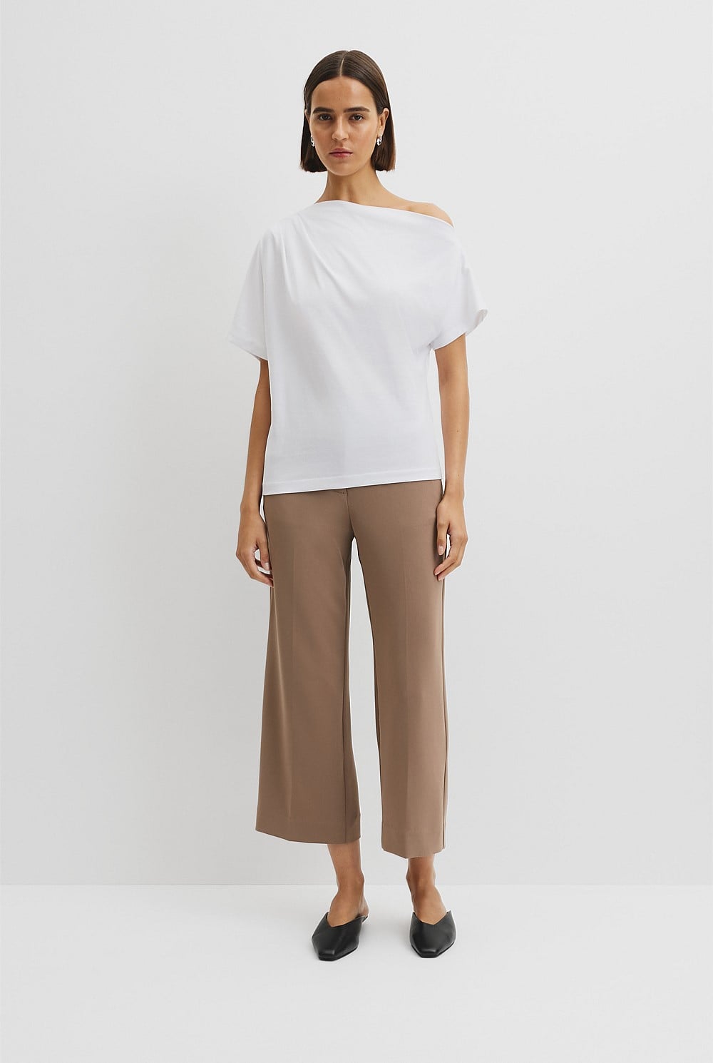 Australian Cotton One Shoulder T-Shirt