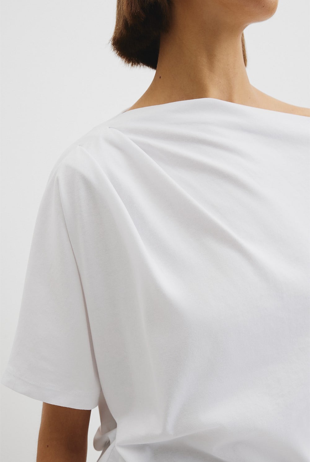 Australian Cotton One Shoulder T-Shirt