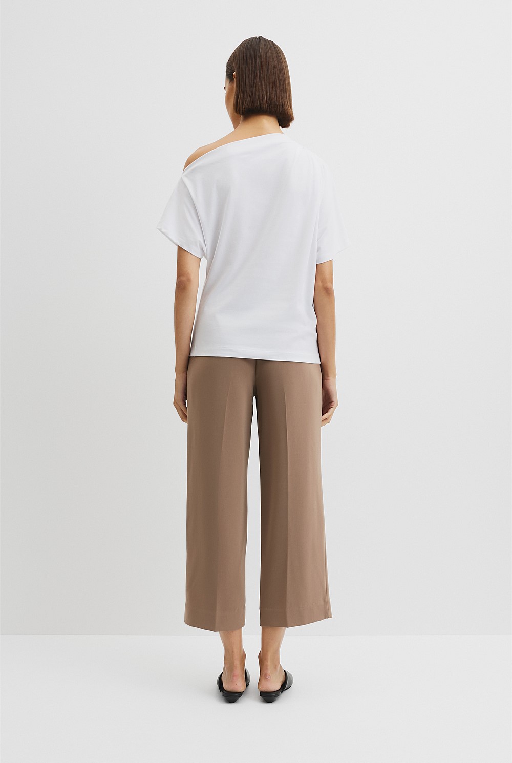 Australian Cotton One Shoulder T-Shirt