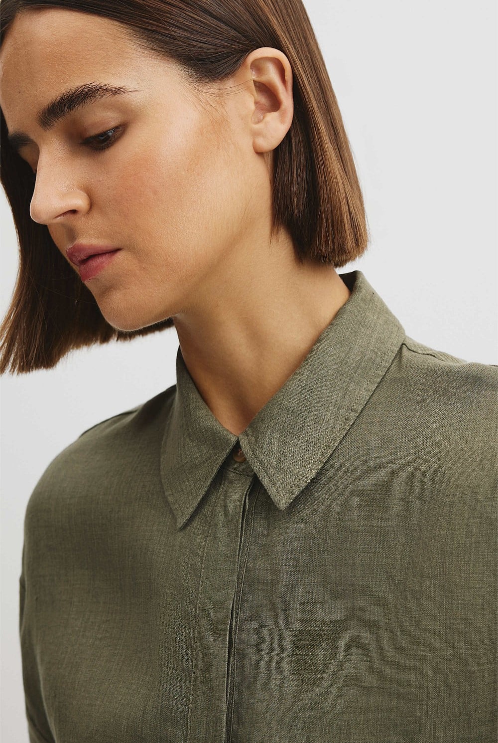 Organically Grown Linen Boxy Fit Shirt