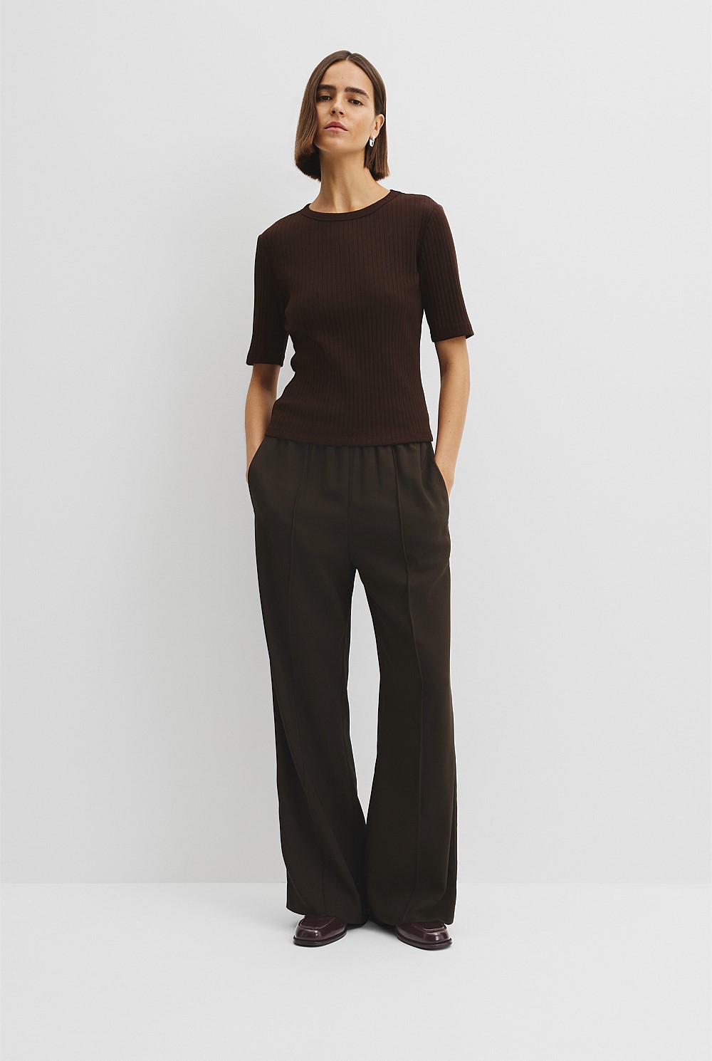 Australian Cotton Blend Short Sleeve Fitted T-Shirt