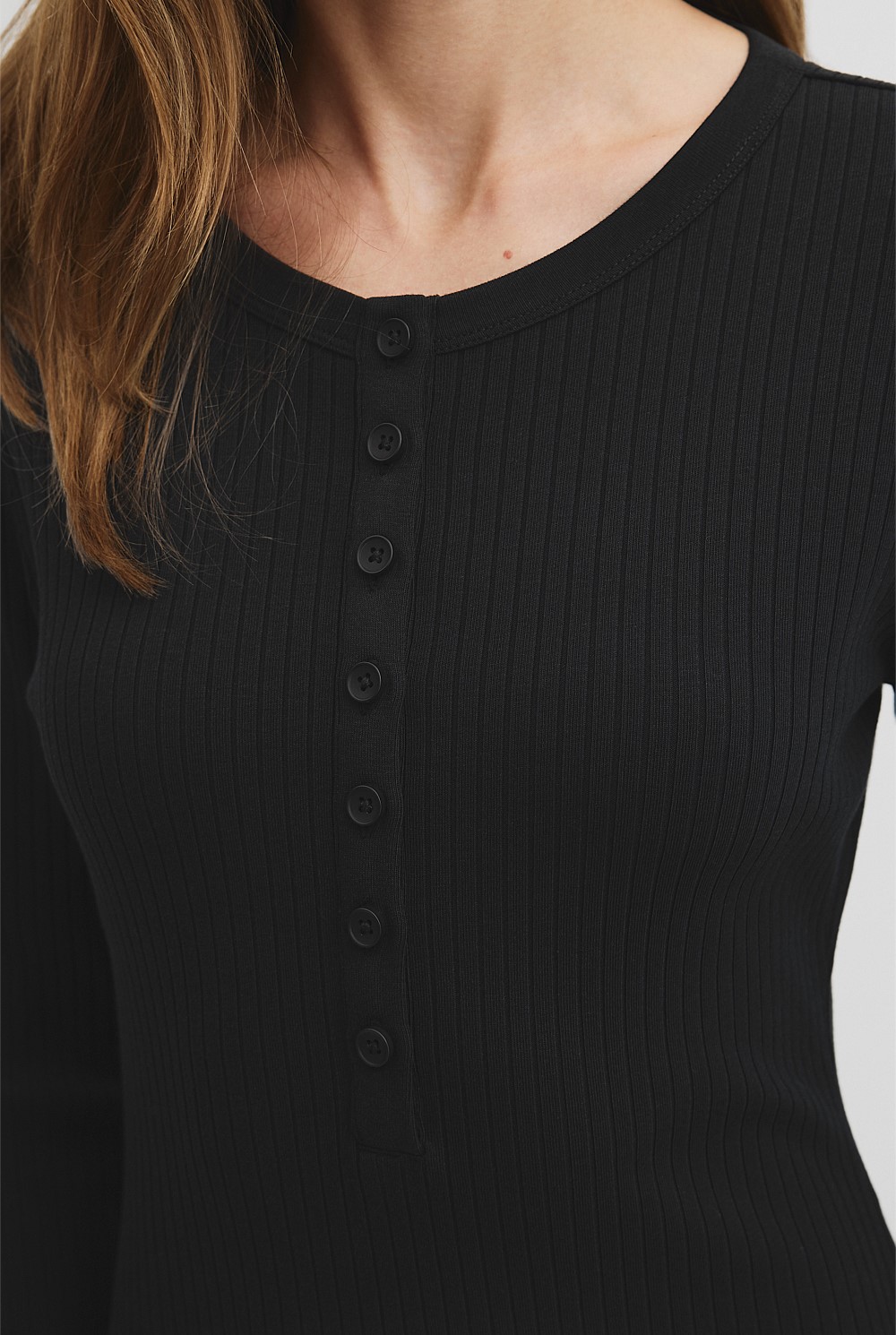 Long Sleeve Henley Dress