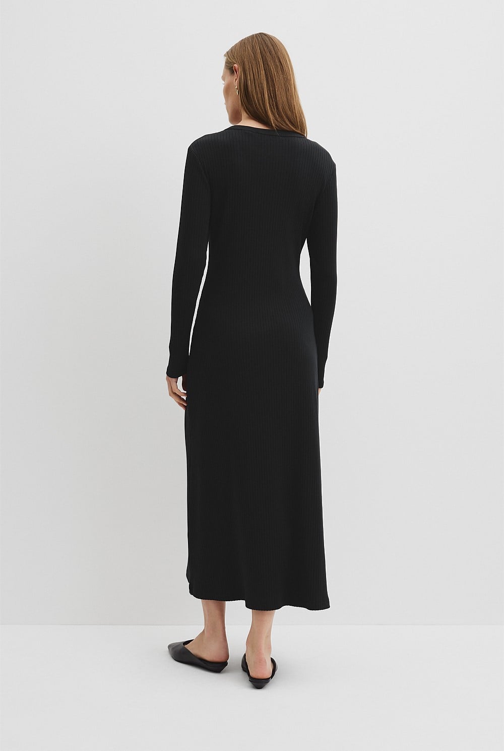 Long Sleeve Henley Dress