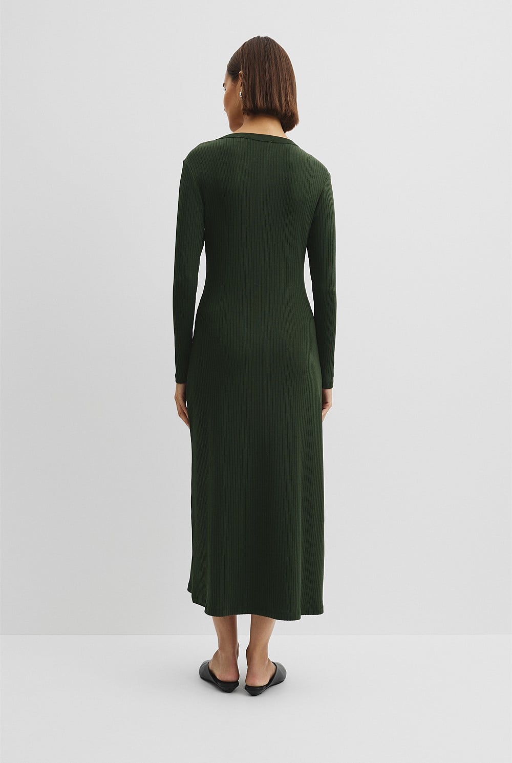 Long Sleeve Henley Dress