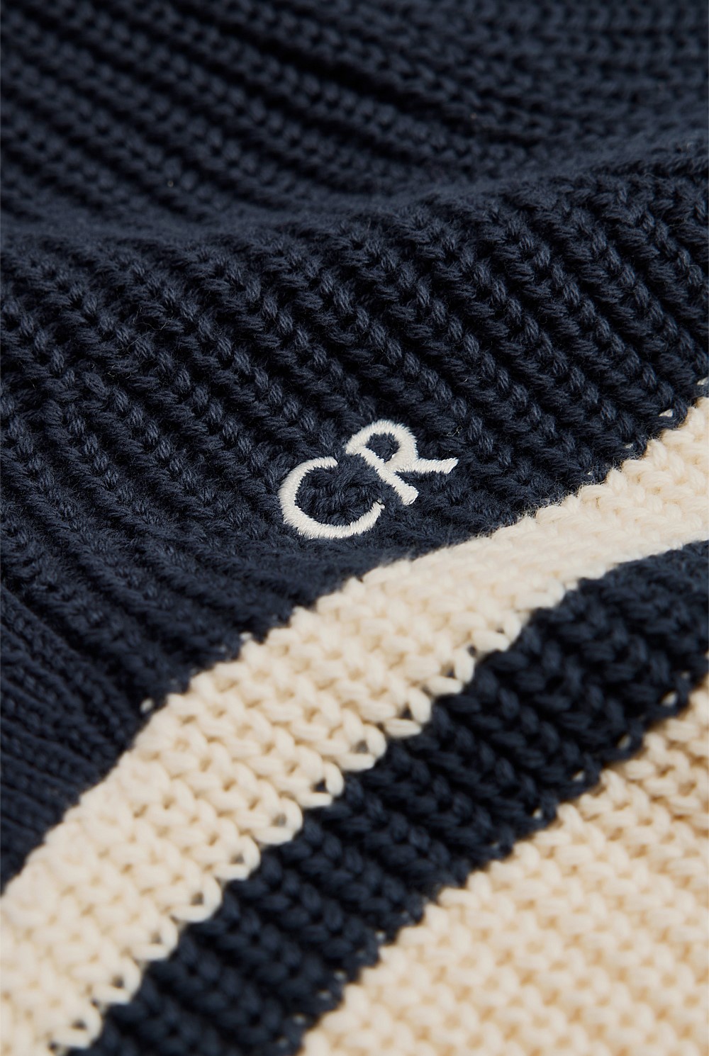 Stripe Half Zip Knit