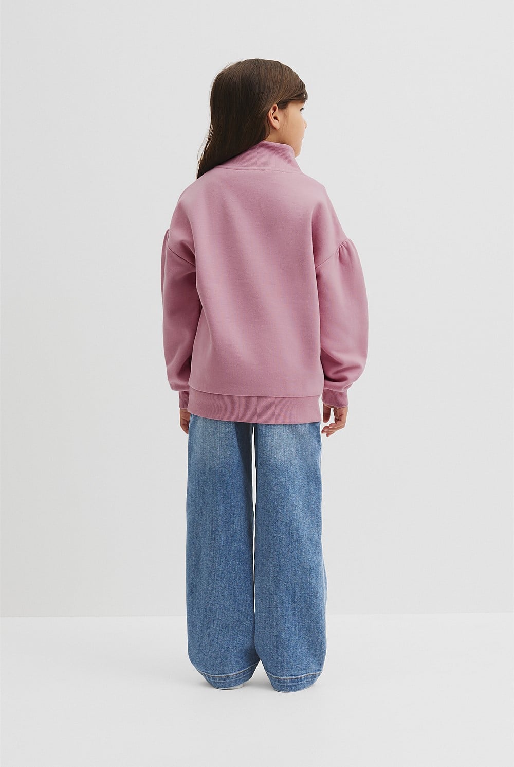 Australian Cotton Blend Sequin Half Zip Sweat