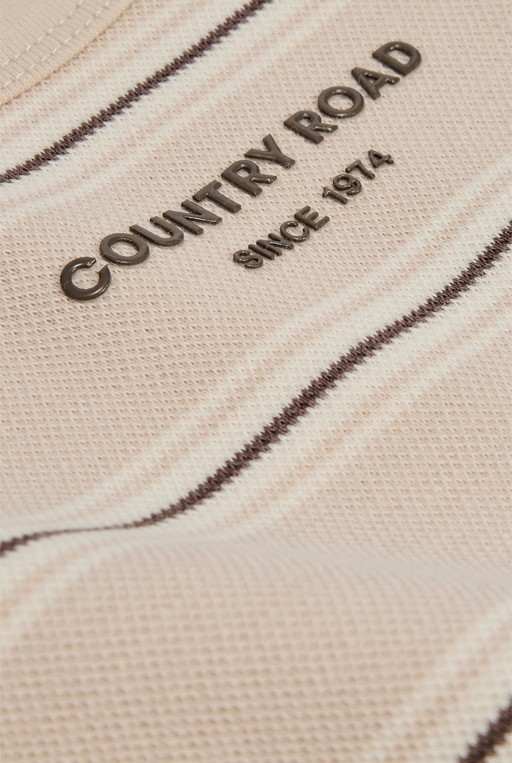 Stripe Long Sleeve Pique T-Shirt